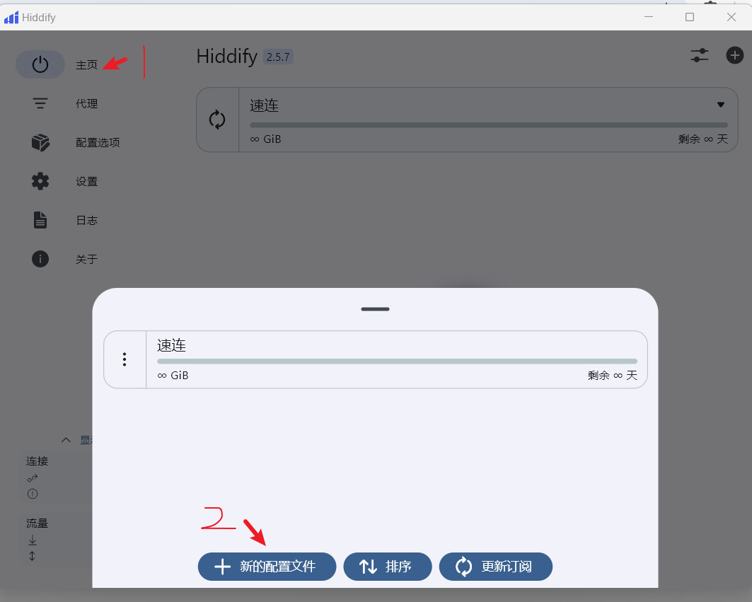 Hiddify 配置界面